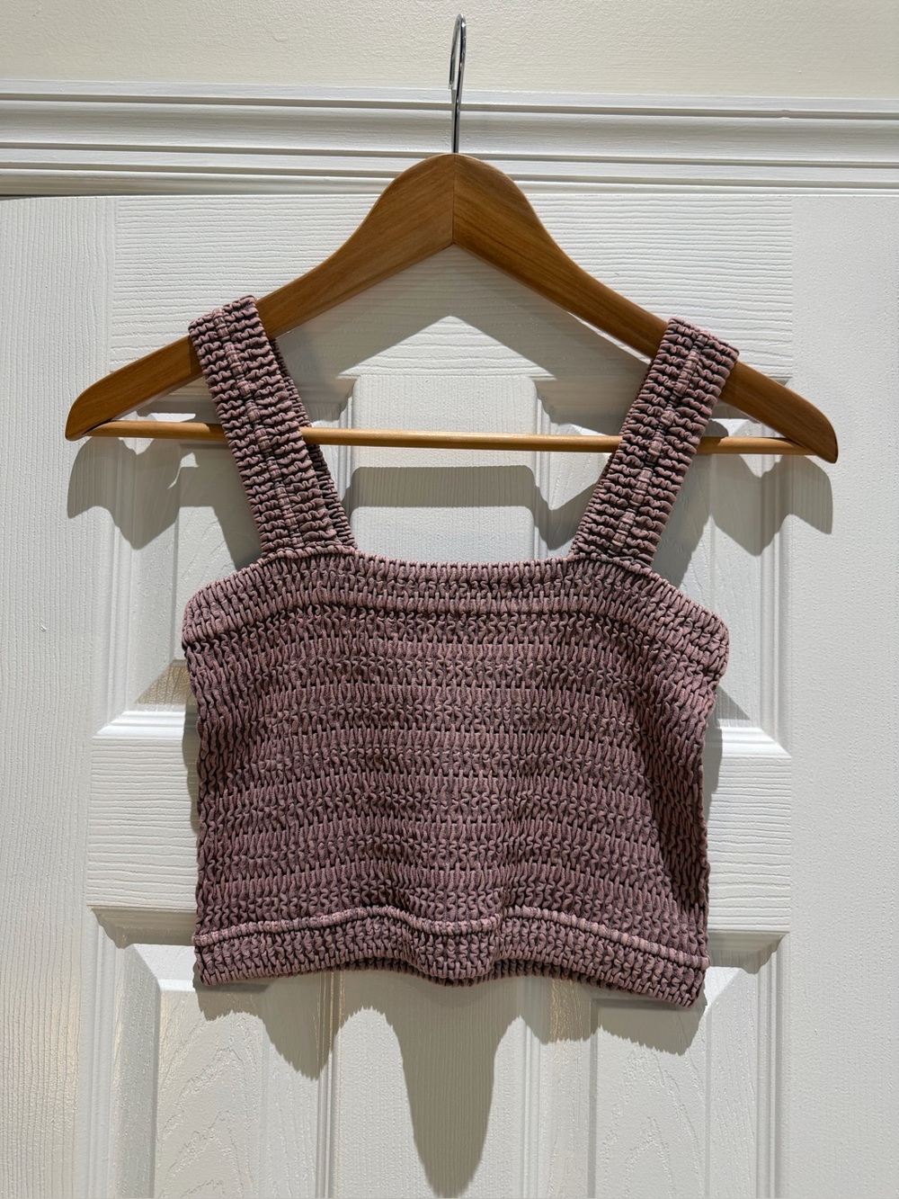 NWOT Zenana Smocked Crop Top